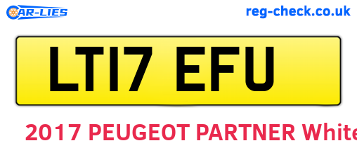 LT17EFU are the vehicle registration plates.