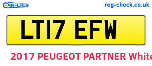 LT17EFW are the vehicle registration plates.