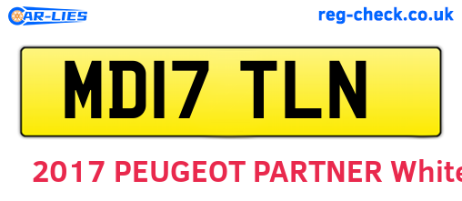 MD17TLN are the vehicle registration plates.
