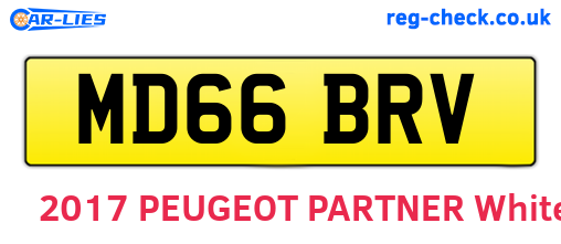 MD66BRV are the vehicle registration plates.