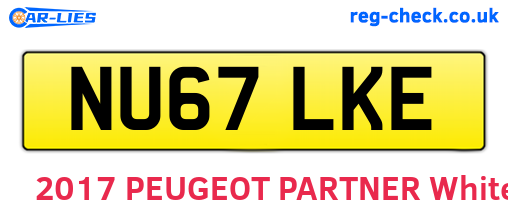 NU67LKE are the vehicle registration plates.