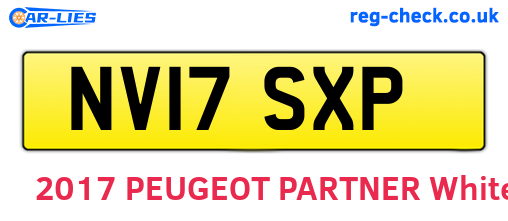NV17SXP are the vehicle registration plates.