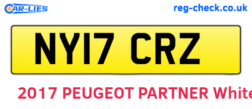 NY17CRZ are the vehicle registration plates.