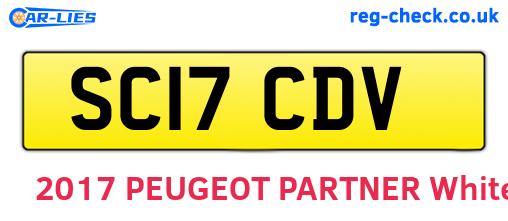 SC17CDV are the vehicle registration plates.