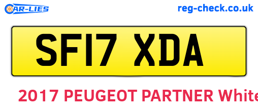 SF17XDA are the vehicle registration plates.
