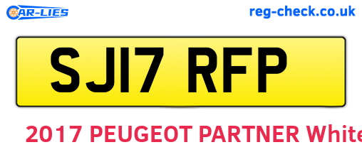 SJ17RFP are the vehicle registration plates.