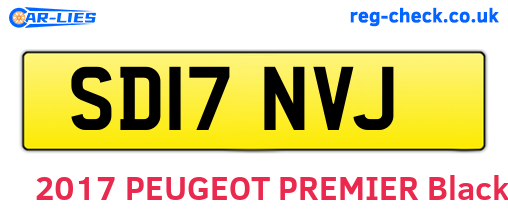SD17NVJ are the vehicle registration plates.