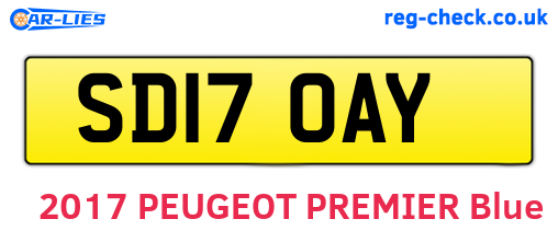 SD17OAY are the vehicle registration plates.