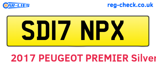 SD17NPX are the vehicle registration plates.