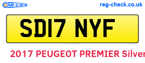 SD17NYF are the vehicle registration plates.