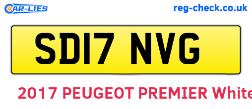 SD17NVG are the vehicle registration plates.