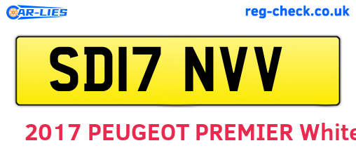 SD17NVV are the vehicle registration plates.