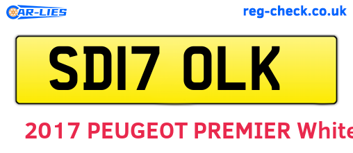 SD17OLK are the vehicle registration plates.