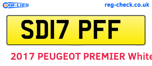 SD17PFF are the vehicle registration plates.