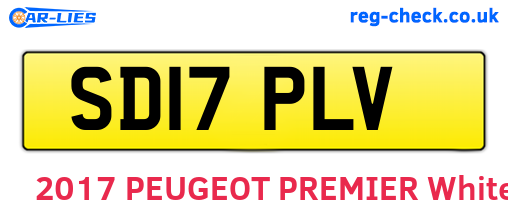SD17PLV are the vehicle registration plates.