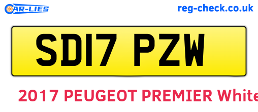 SD17PZW are the vehicle registration plates.