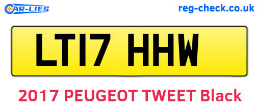 LT17HHW are the vehicle registration plates.