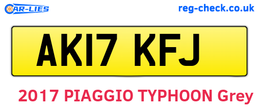 AK17KFJ are the vehicle registration plates.