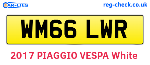 WM66LWR are the vehicle registration plates.
