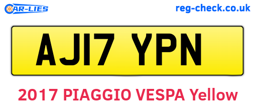 AJ17YPN are the vehicle registration plates.