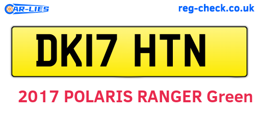 DK17HTN are the vehicle registration plates.