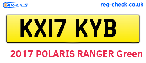 KX17KYB are the vehicle registration plates.