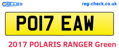 PO17EAW are the vehicle registration plates.