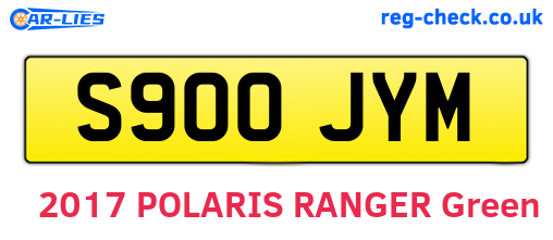 S900JYM are the vehicle registration plates.