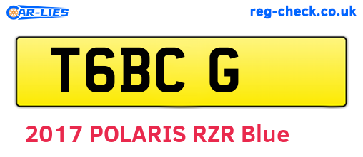 T6BCG are the vehicle registration plates.