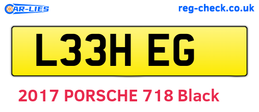 L33HEG are the vehicle registration plates.