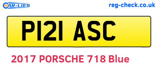 P121ASC are the vehicle registration plates.