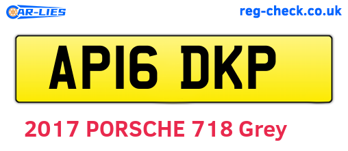 AP16DKP are the vehicle registration plates.