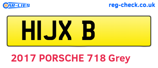 H1JXB are the vehicle registration plates.