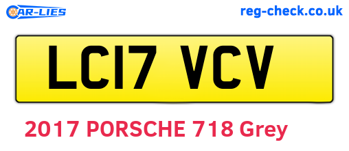 LC17VCV are the vehicle registration plates.