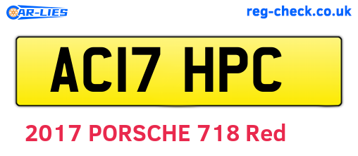 AC17HPC are the vehicle registration plates.