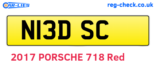 N13DSC are the vehicle registration plates.