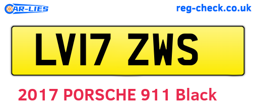 LV17ZWS are the vehicle registration plates.