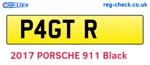 P4GTR are the vehicle registration plates.