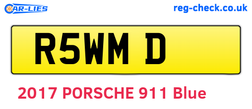 R5WMD are the vehicle registration plates.