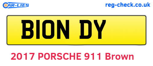 B10NDY are the vehicle registration plates.