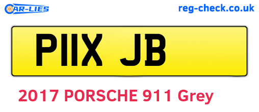 P11XJB are the vehicle registration plates.