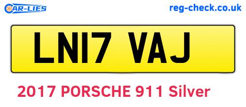 LN17VAJ are the vehicle registration plates.