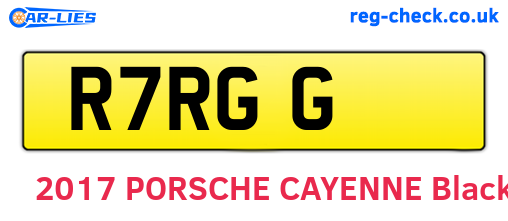R7RGG are the vehicle registration plates.