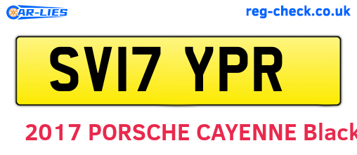 SV17YPR are the vehicle registration plates.