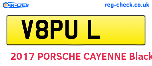 V8PUL are the vehicle registration plates.