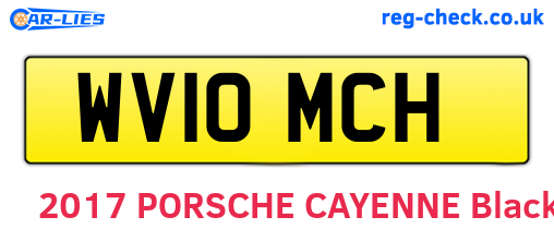 WV10MCH are the vehicle registration plates.