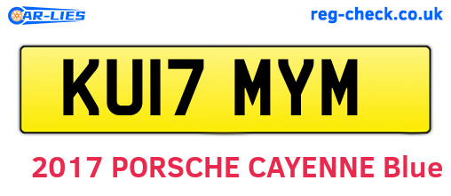 KU17MYM are the vehicle registration plates.