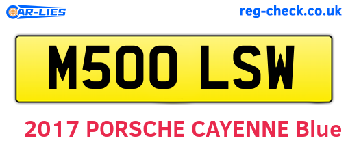 M500LSW are the vehicle registration plates.