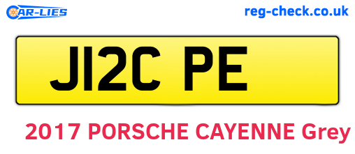 J12CPE are the vehicle registration plates.