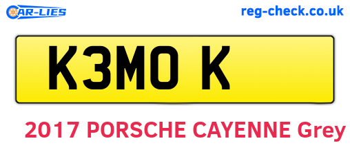 K3MOK are the vehicle registration plates.